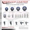 Service Caster 35 Inch Blue Polyurethane Wheel Swivel 34 Inch Threaded Stem Caster Set 2 Brakes SCC SCC-TS20S3514-PPUB-BLUE-34212-2-PLB2 - alternate 4